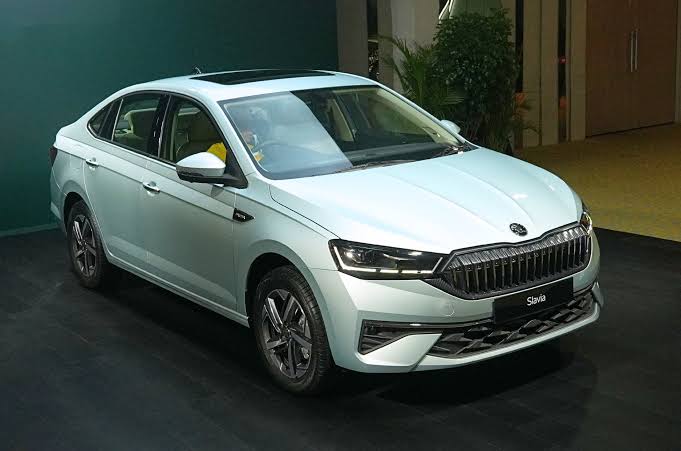 Skoda Slavia facelift 2026 India silver premium sedan